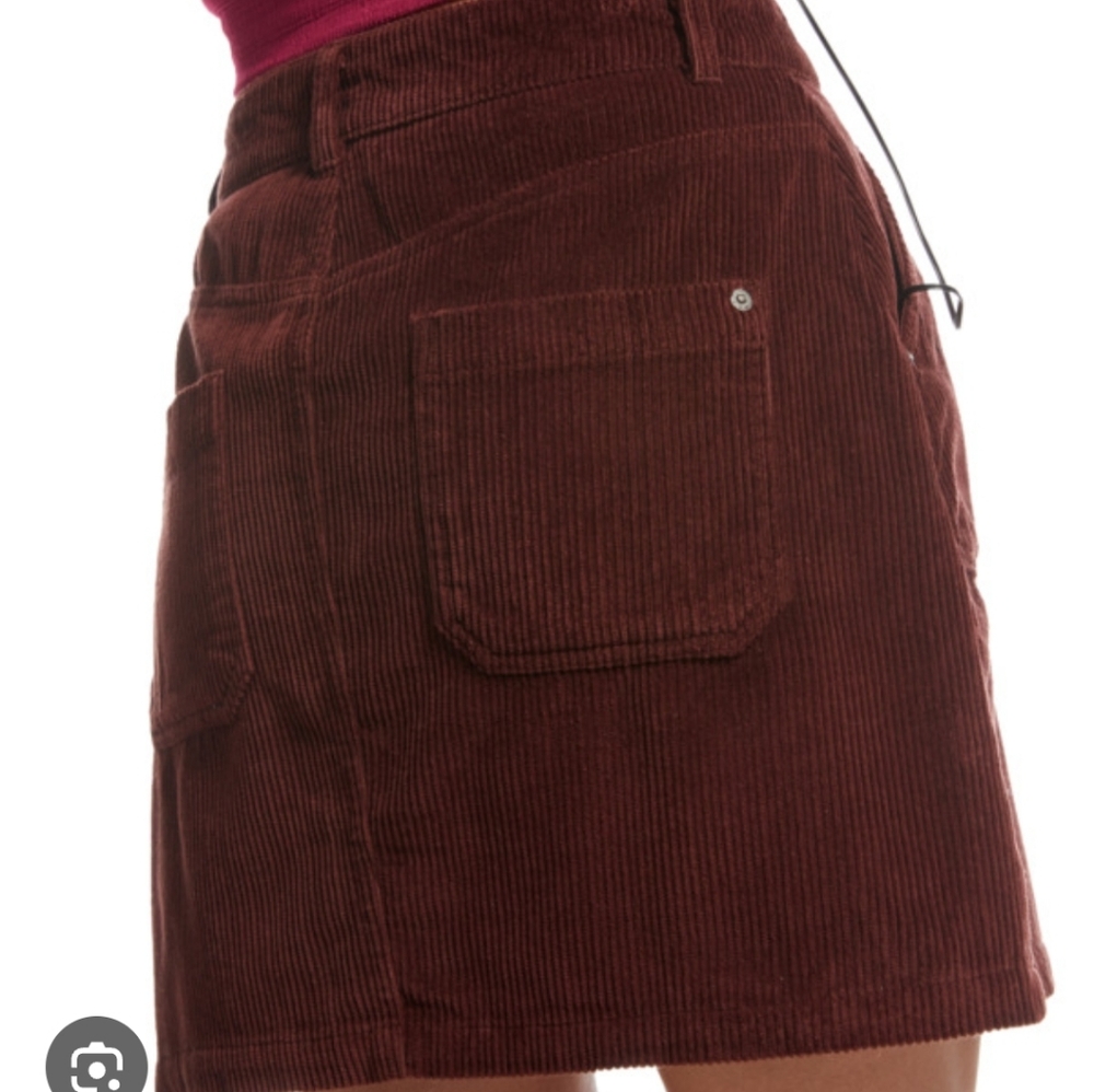 Patagonia Maroon Mini Cord Cargo Skirt